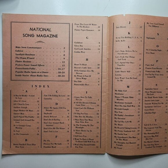 National Song Magazine Radio Stage Screen November 1942 Music 32 Page News Stage - Picture 9 of 11